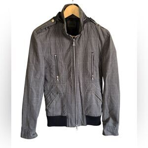 Richard Chai Men Glen Plaid Bomber Cashmere Trim Jacket GQ Spring 2009, 36, USA